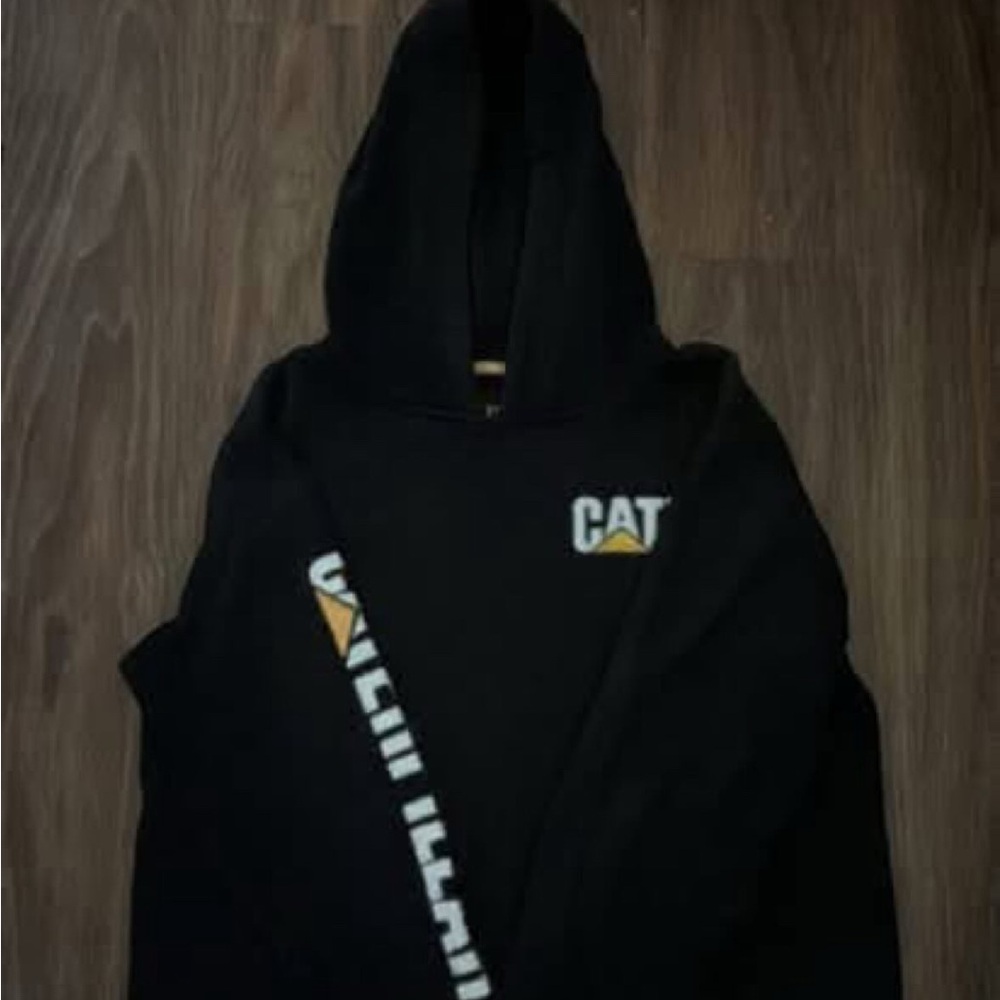 Black Pullover Hoodie with Logo